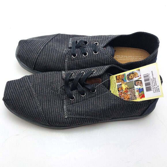 Brand New Men’s Black Toms Canvas Lace Ups - Picture 4 of 6